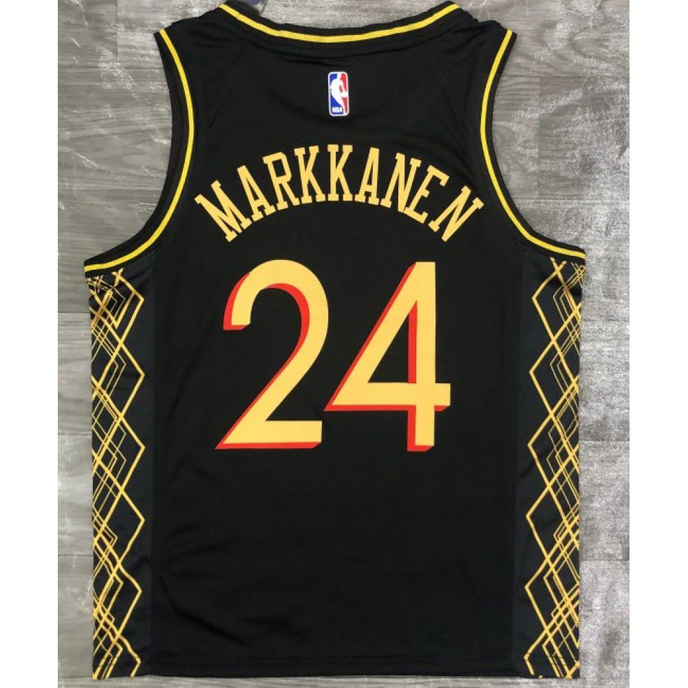 Men's Chicago Bulls Lauri Markkanen #24 Black 2020/21 Swingman Jersey - City Edition-Pro Kit Vault | Brand New 26/27 Sports Jerseys